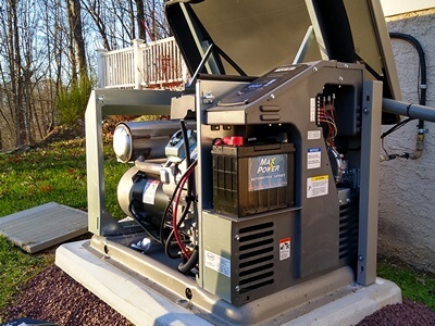 Kohler generator opened up for inspection