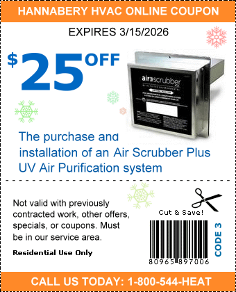 $25 off Air Scrubber Plus UV System coupon