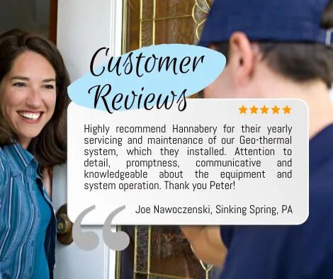 Customer Review, happy customer at front door