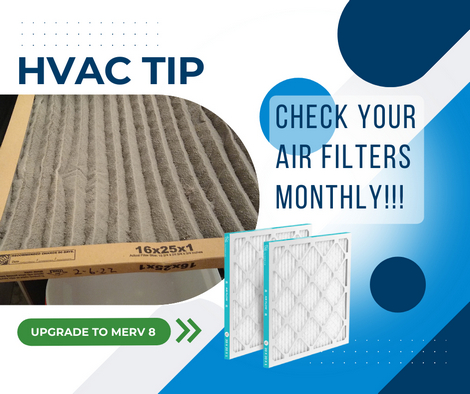 Check your air filters monthly