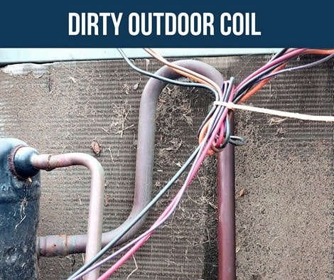 Regular maintenance keeps your system running smoothly! A very dirty outdoor coil