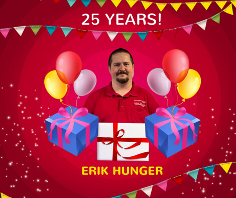 Erik Hunger, 25 years at Hannabery HVAC