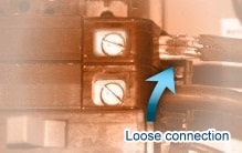 loose connection at circuit breaker