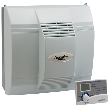 Humidifiers installed by Hannabery HVAC. Shown: Aprilaire Model 700 humidifier and humidista Aprilaire Model 700 Power Humidifier