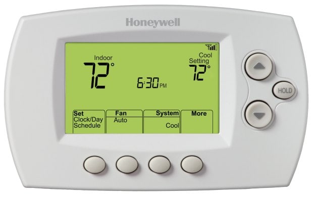 Thermostats installed by Hannabery HVAC. Honeywell FocusPRO 6000 Programmable Thermostat