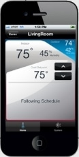 It's like a remote control for your thermostat that can be used from anywhere in the world. Smart Phone App for Honeywell Wi-Fi Thermostat