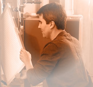 Shown: Man replacing a 3M Filtrete air filter. Checking your air filter is the single most important thing you can do for your heating and cooling system. Installing a new disposable air filter