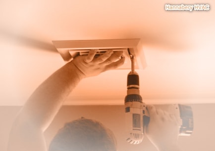 Installing a ceiling register