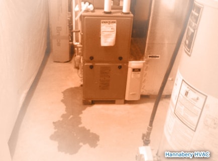 furnace leak, condensate leak, water at indoor unit